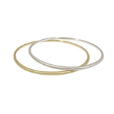 Delicate Tapered Bangle 14k Yellow Gold with White Diamond