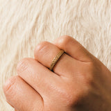 Tapered Sand Band in 14k Rose Gold