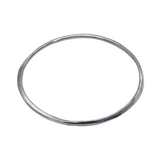 Hammered Twist Oval Bangle in Oxidized Silver with 9 Autumn Diamonds