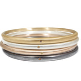 Tapered Bangle with 1.8mm Autumn Diamond in Set of Four S