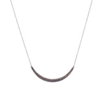 Compressed Sand Bar Necklace in Oxidized Silver