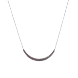 Compressed Sand Bar Necklace in Oxidized Silver