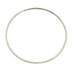 Round Sand Bangle in Silver