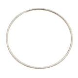 Round Sand Bangle in Silver