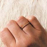 Slim Band in Sand-Textured 14k Rose Gold