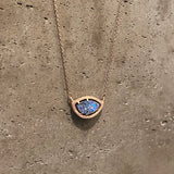 Opal Pendant in Sand-Textured 18k Rose Gold