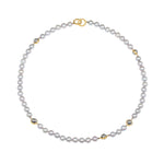 Pearl & Ball Bearing Necklace in 18k and 22k Gold
