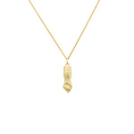 *Hand of Figa Pendant in 18k Yellow Gold with White  Diamond