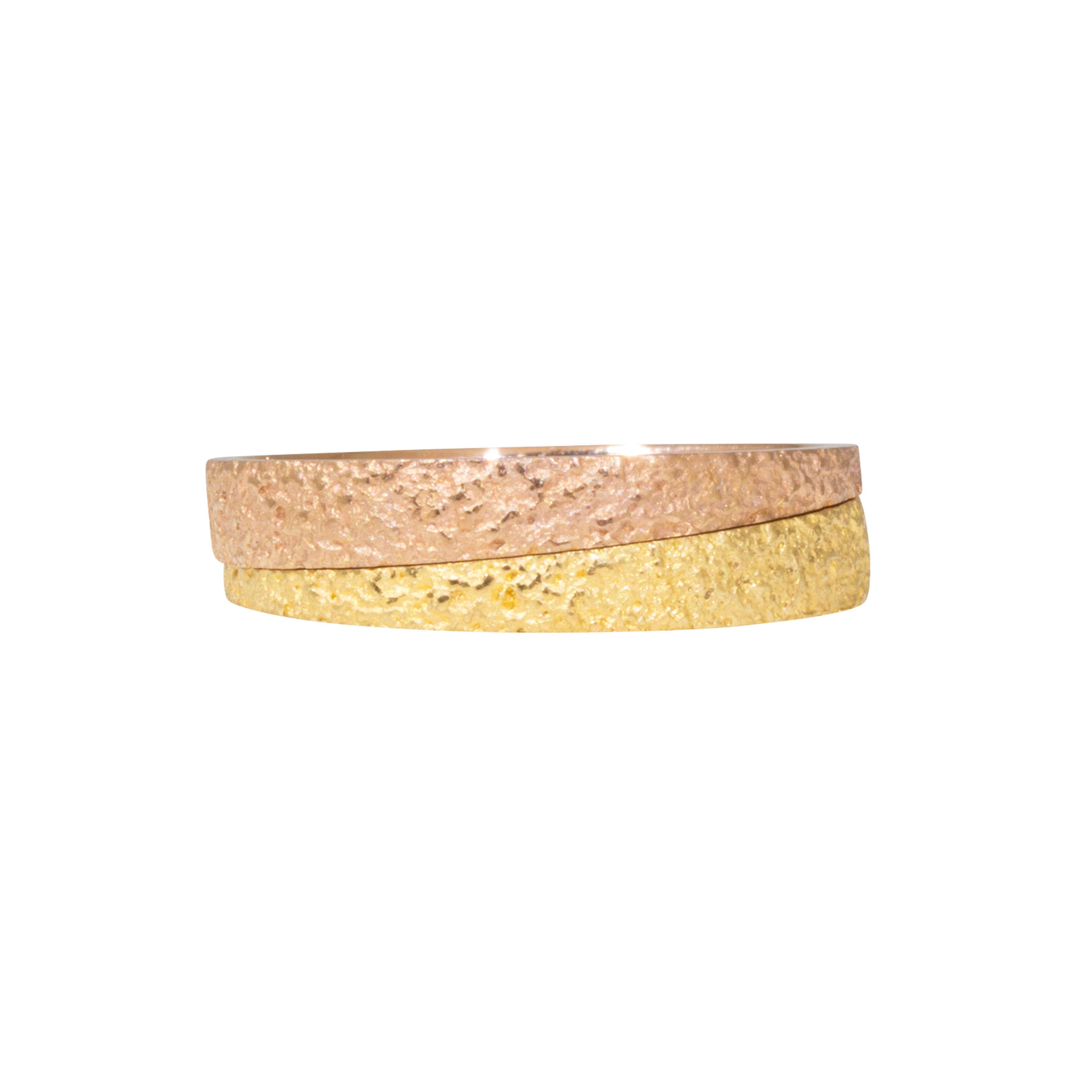 Tapered Sand Band in 14k Rose Gold