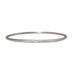 Delicate Tapered Bangle 14k White Gold with White Diamond