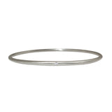 Delicate Tapered Bangle 14k White Gold with White Diamond