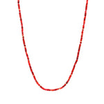 Red Coral Necklace with 18k Gold Beads