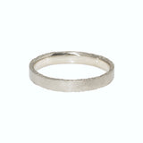 Narrow Sand Edge Band in 14k Palladium White Gold