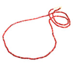 Red Coral Necklace with 18k Gold Beads