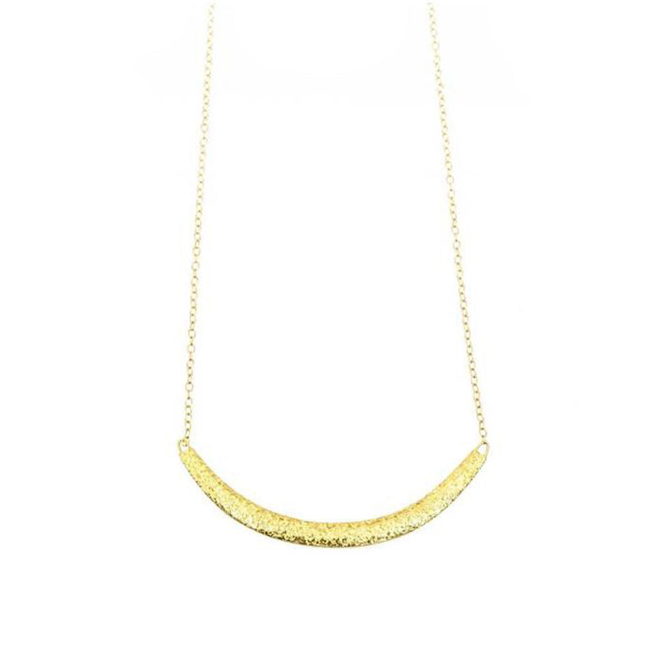 Compressed Sand Bar Necklace in 18k Yellow Gold