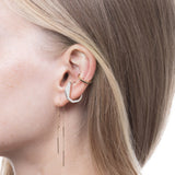 Long Toggle Diamond Chain Earring in 10k Yellow Gold