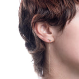 DROSERA Diamond Chain Earring in 10k Yellow Gold