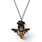 Honey Bee on Honeycomb I Necklace