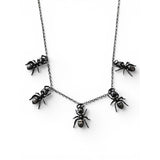 Ant Colony Necklace in Oxidized Silver