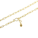 Oval Chain in 18k Royal Yellow Gold with Taupe Diamond in 22k - 18"