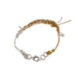 2-Tone Bare Chain Bracelet in Silver & Gold