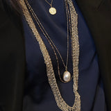 Steel Cut Chain with Handmade Clasp in Oxidized Silver 18"