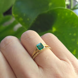 Emerald Cut Emerald Ring in 18k Yellow Gold