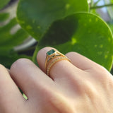 Emerald Cut Emerald Ring in 18k Yellow Gold