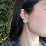 Large Found Beach Coral Post Earrings