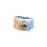 Antler Ring With Copper Riveted Brass