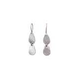 Small Double Teardrops Earring in Silver