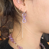 Tiny Chain Necklace in Rose, Lilac & Peach