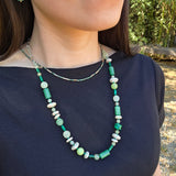 Mixed Stone Knotted Cable Necklace