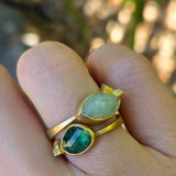 Aventurine Sugar Lump Ring in 18k Gold