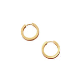 Wide Hinged Hoop Earrings in 14k Gold - 16mm