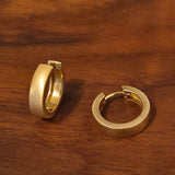 Wide Hinged Hoop Earrings in 14k Gold - 16mm