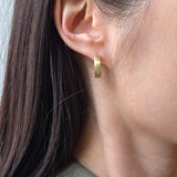 Wide Hinged Hoop Earrings in 14k Gold - 16mm