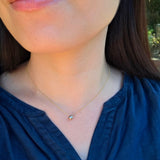 Hatachi Necklace in 18k Palladium White Gold with Grey Diamond on 18k Yellow Gold Chain