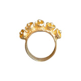 Bell Pod Ring in 10k Yellow Gold with 5 Pods
