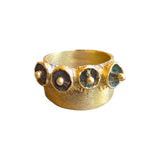 Bell Pod Ring with 4 Pods in 10k Yellow Gold