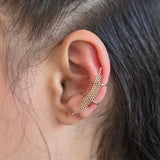 Celestial Trail Climber Ear Cuff in 14k Yellow Gold