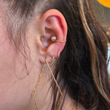 Small Double Tahitian Pearl Ear Cuff in 10k Yellow Gold