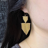 2 Shields Earrings in Gold-Fill