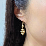 Graduated White Pearl Nugget Earrings - Small