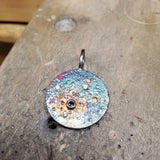 Spica - Constellation of Virgo Necklace in Silver with Blue & Caramel Candy Sapphires