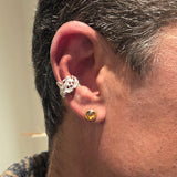 Koraru Ear Cuff with White Diamonds in Silver