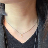 Tiny Oval Rosecut Diamond Pendant in 18k Yellow Gold