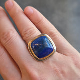 Lapis Lazuli Classic Ring in Silver and 22k Gold