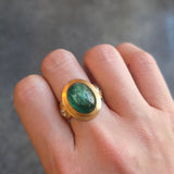 Zambia Emerald Ring in 22k and 18k Gold