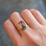 Bi-Color Tourmaline Classic Ring in 22k and 18k Gold